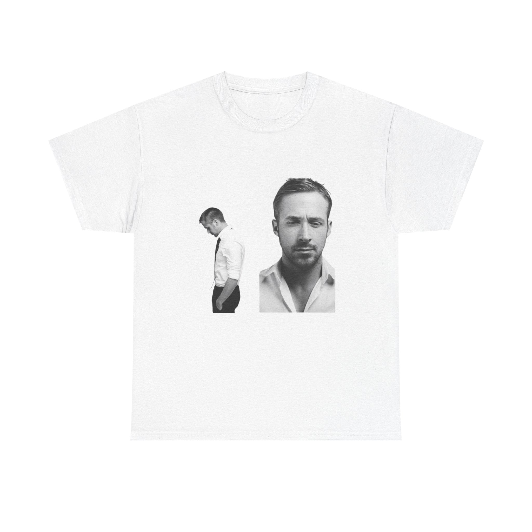 Portrait Photo Tee — Minimalist Black & White Face Print T-Shirt