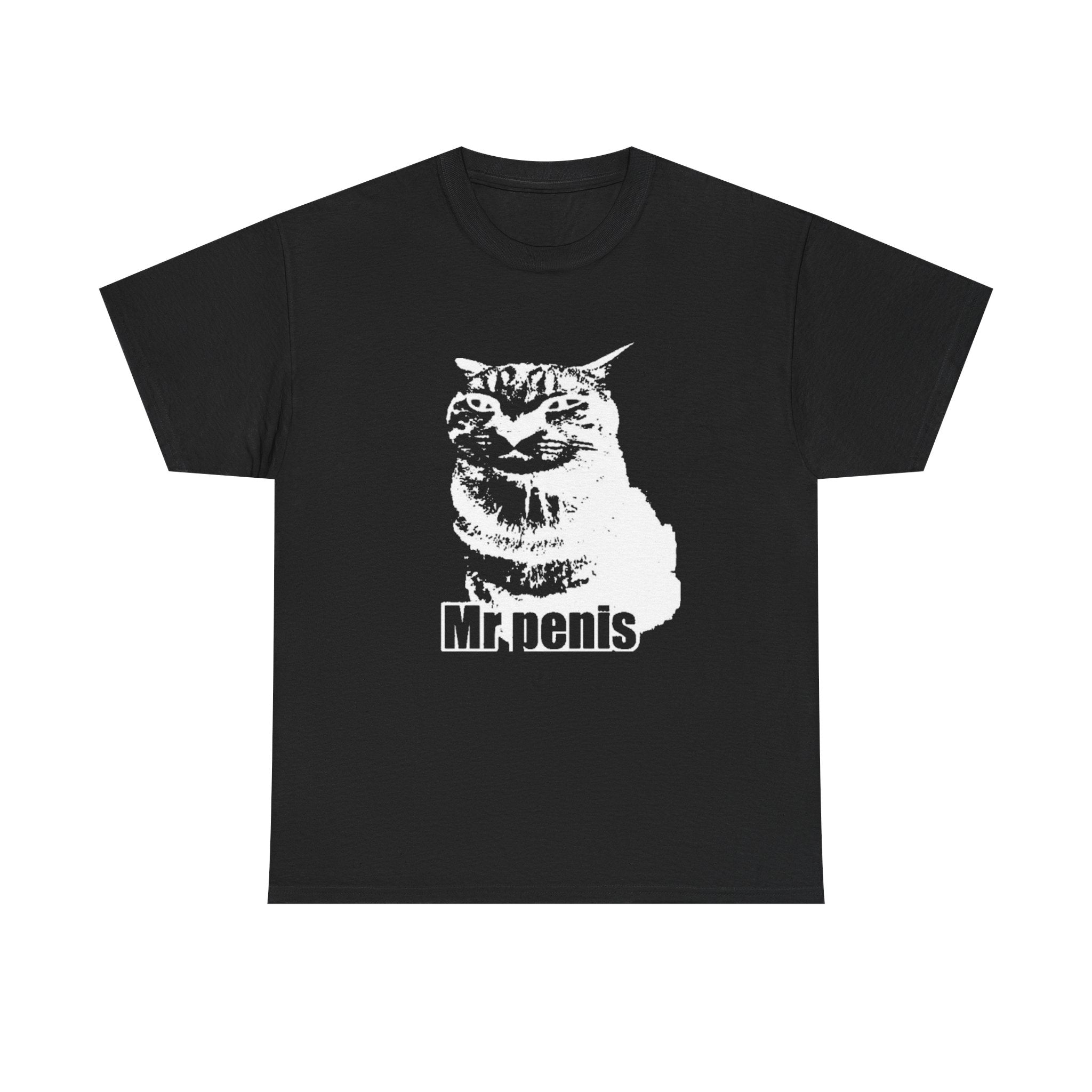 Cat Graphic Tee — Retro Stencil Cat
