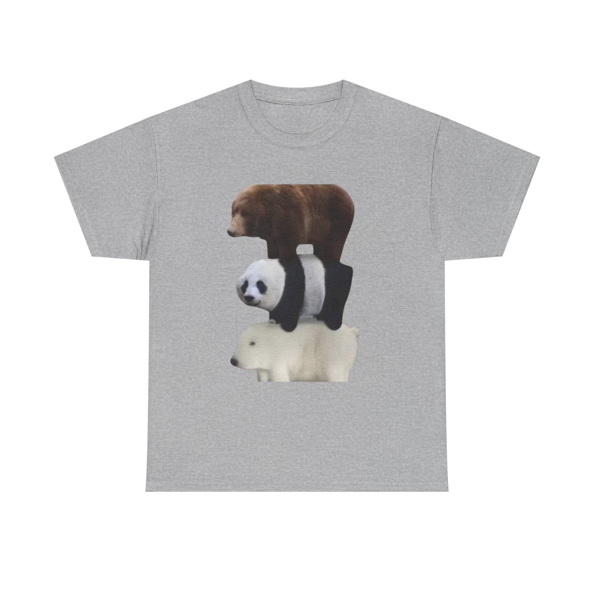 Stacked Bears Graphic Tee — Polar, Panda & Brown Bear Shirt