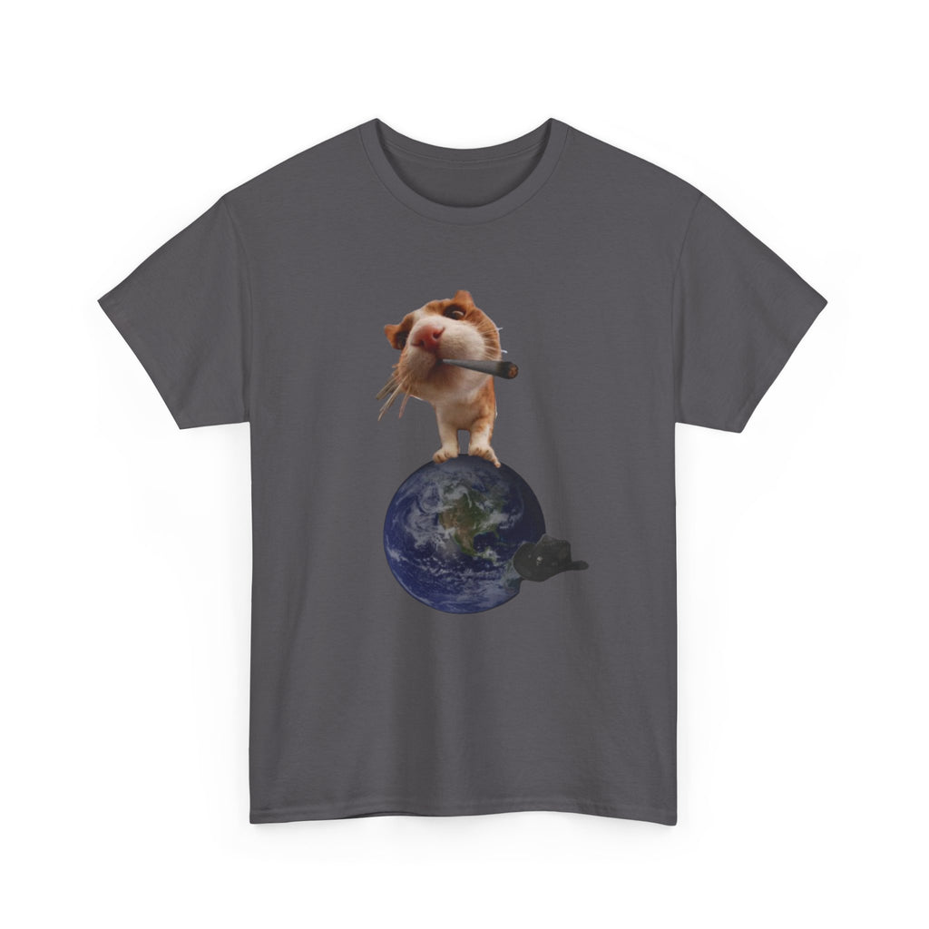 Hamster on Earth Graphic Tee — Cute Planet Animal T-Shirt