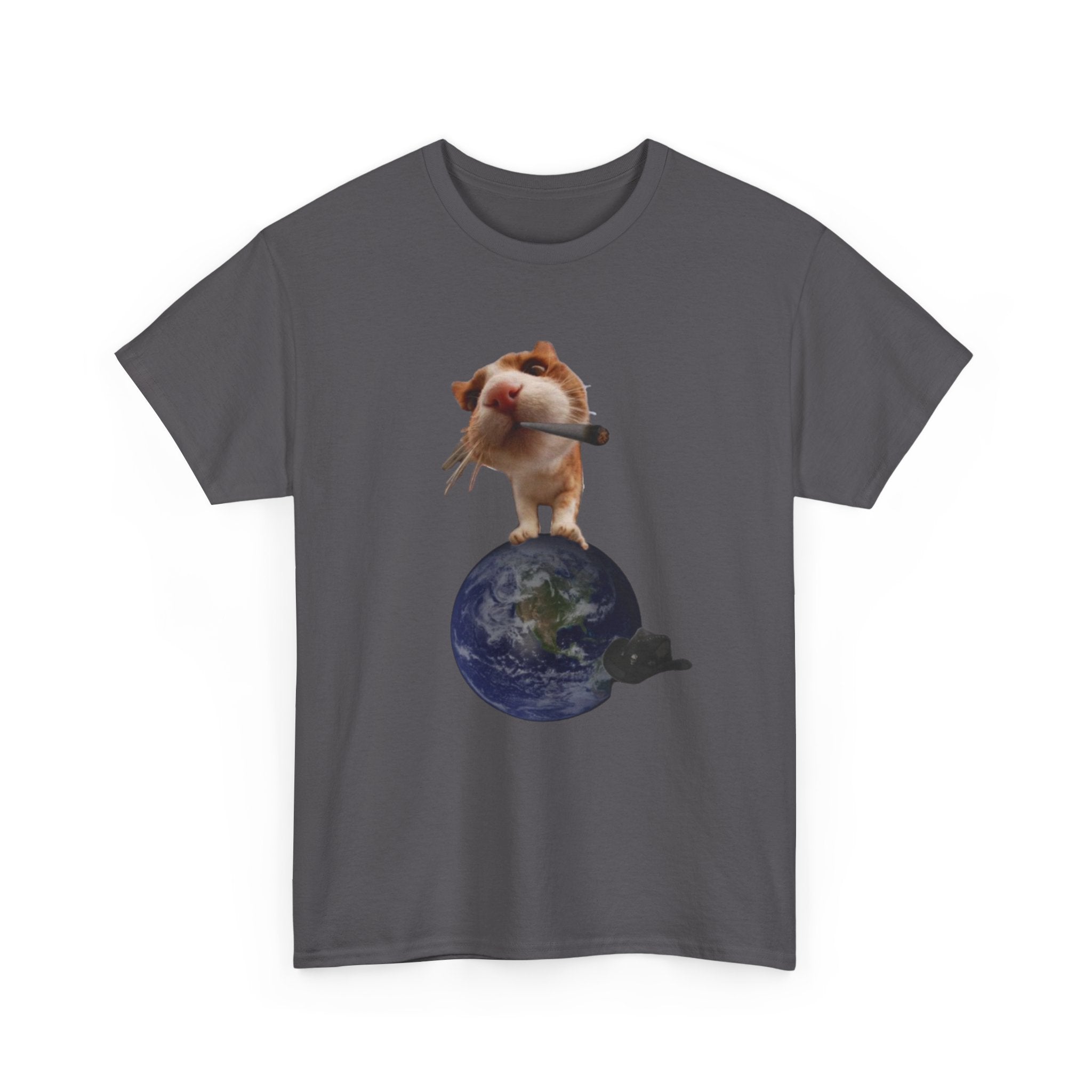 Hamster on Earth Graphic Tee — Cute Planet Animal T-Shirt