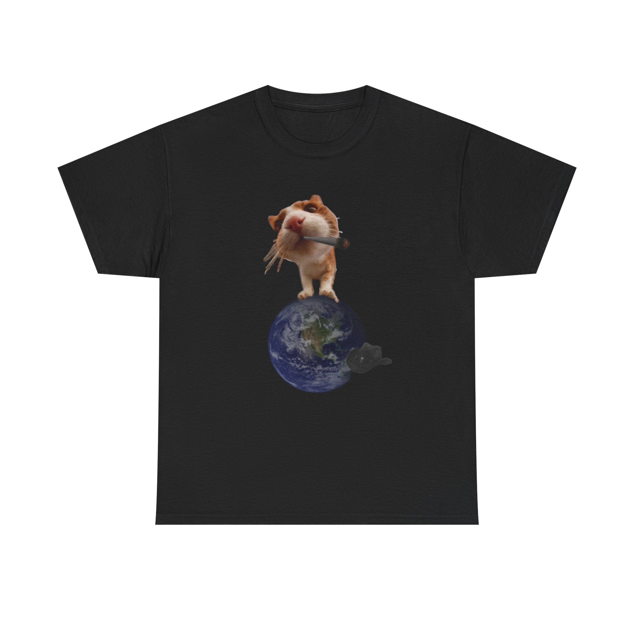 Hamster on Earth Graphic Tee — Cute Planet Animal T-Shirt