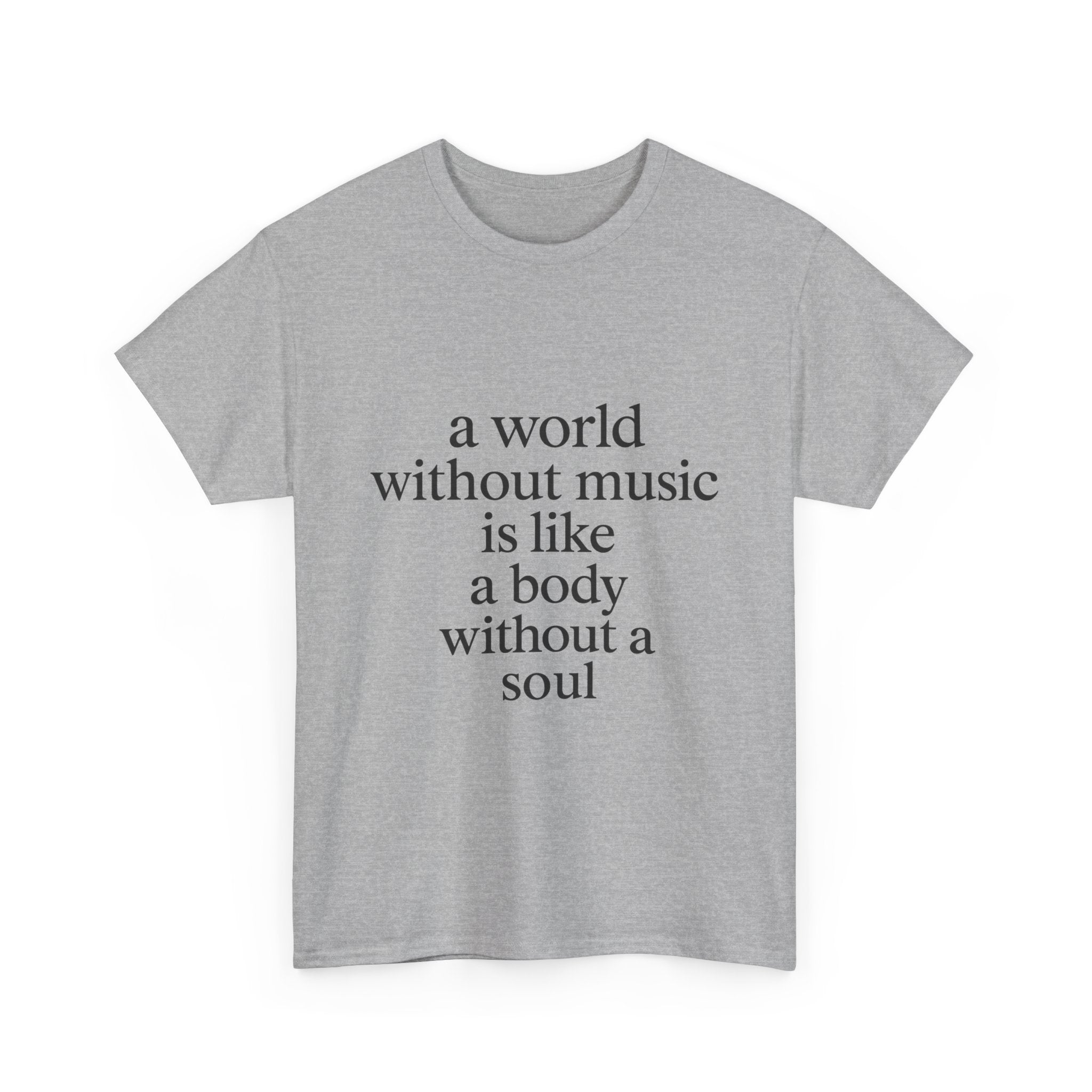 A world without music is like a body without a soul Graphic Tee