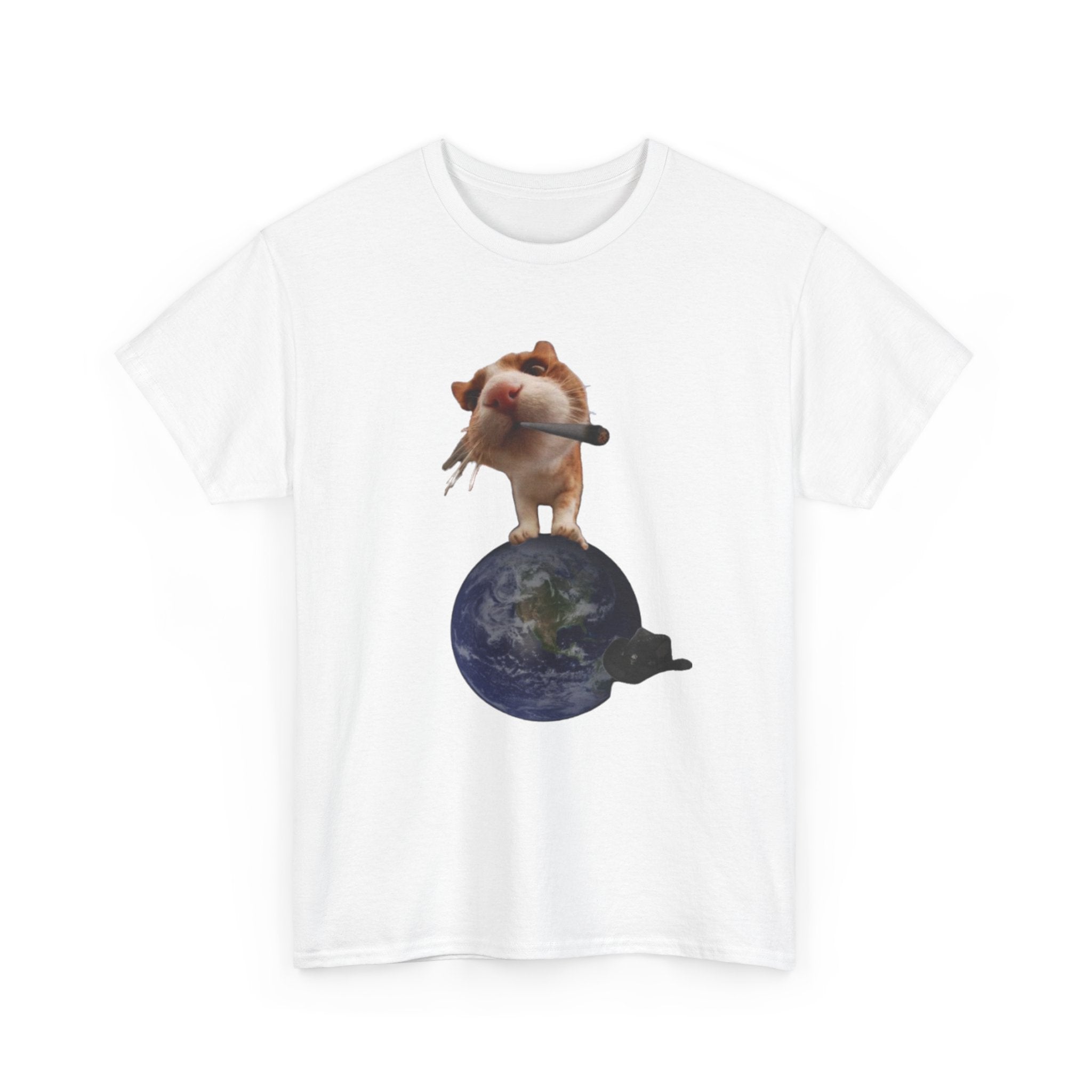 Hamster on Earth Graphic Tee — Cute Planet Animal T-Shirt