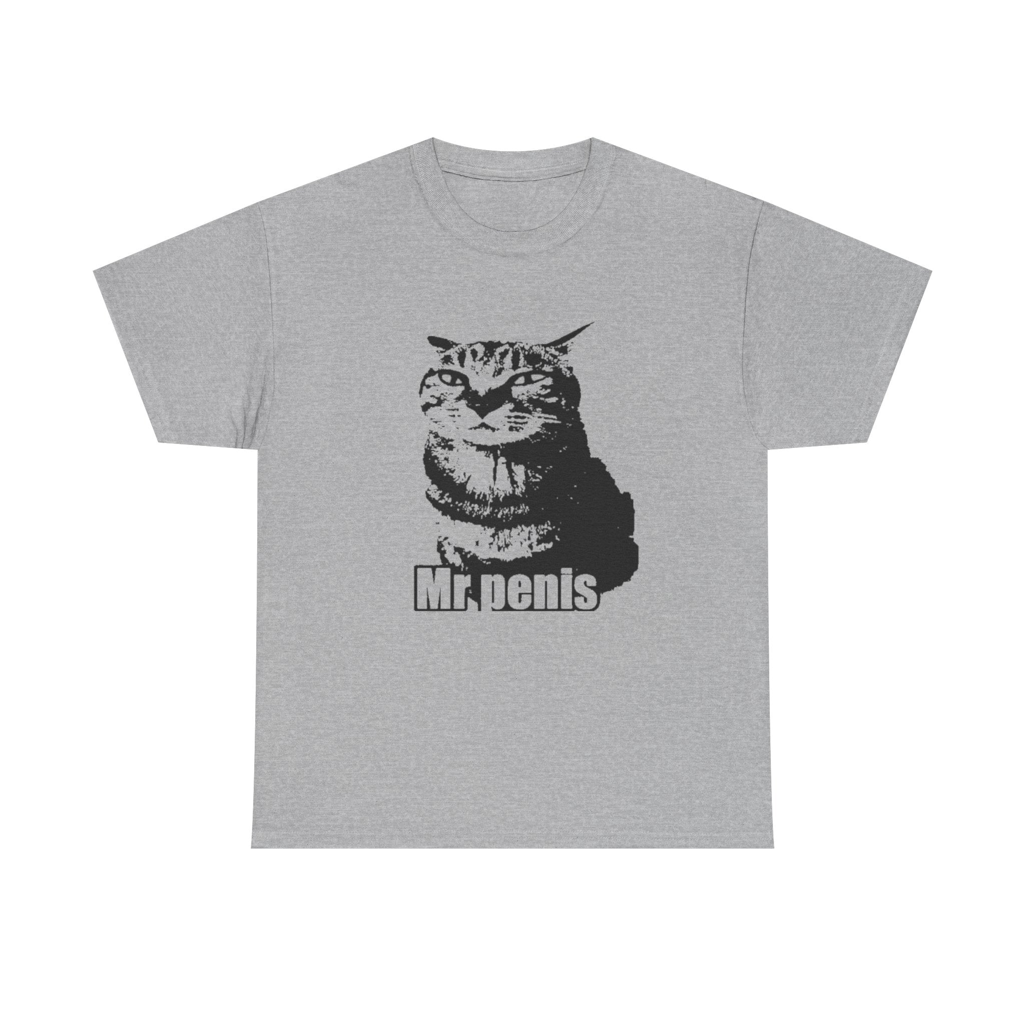 Cat Graphic Tee — Retro Stencil Cat