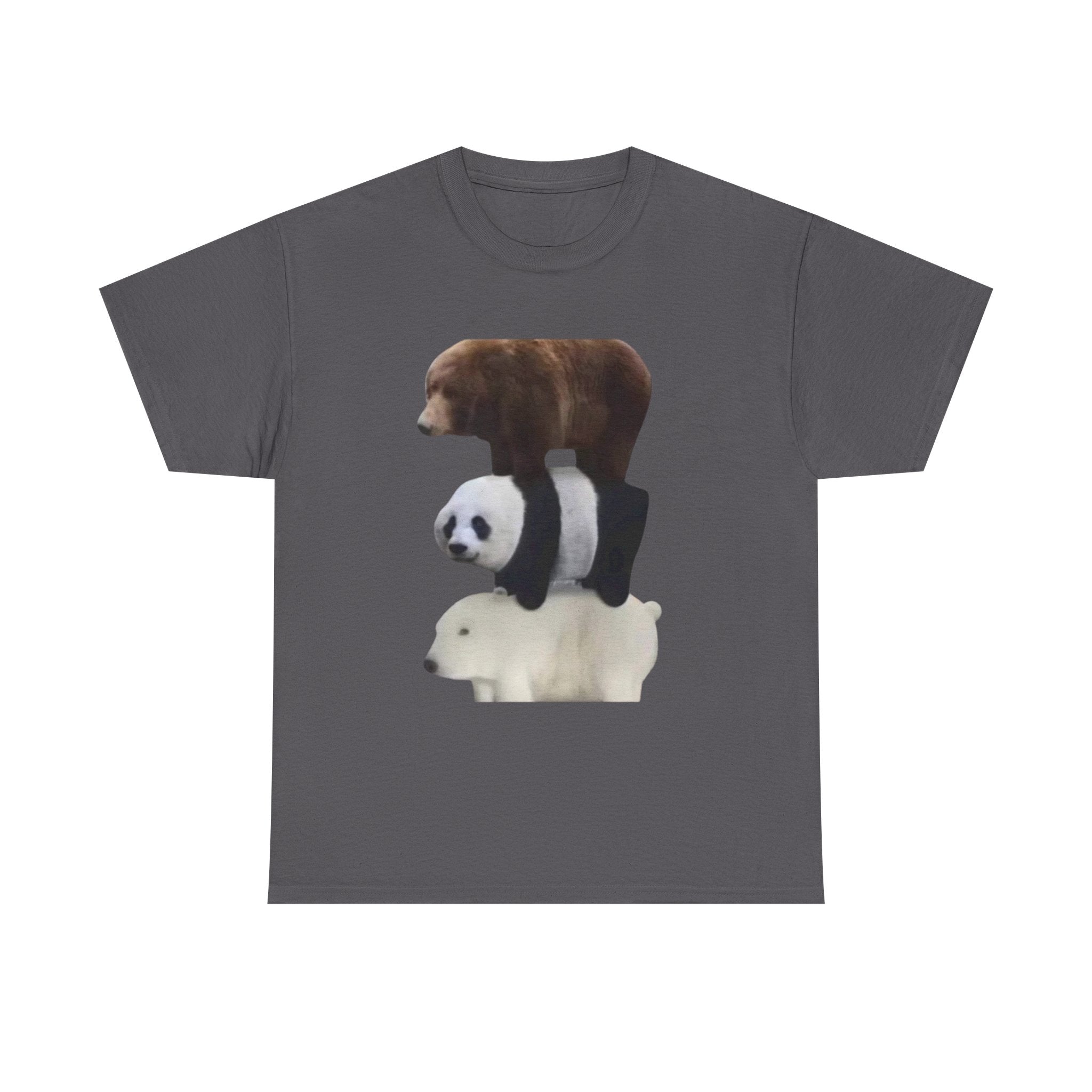 Stacked Bears Graphic Tee — Polar, Panda & Brown Bear Shirt