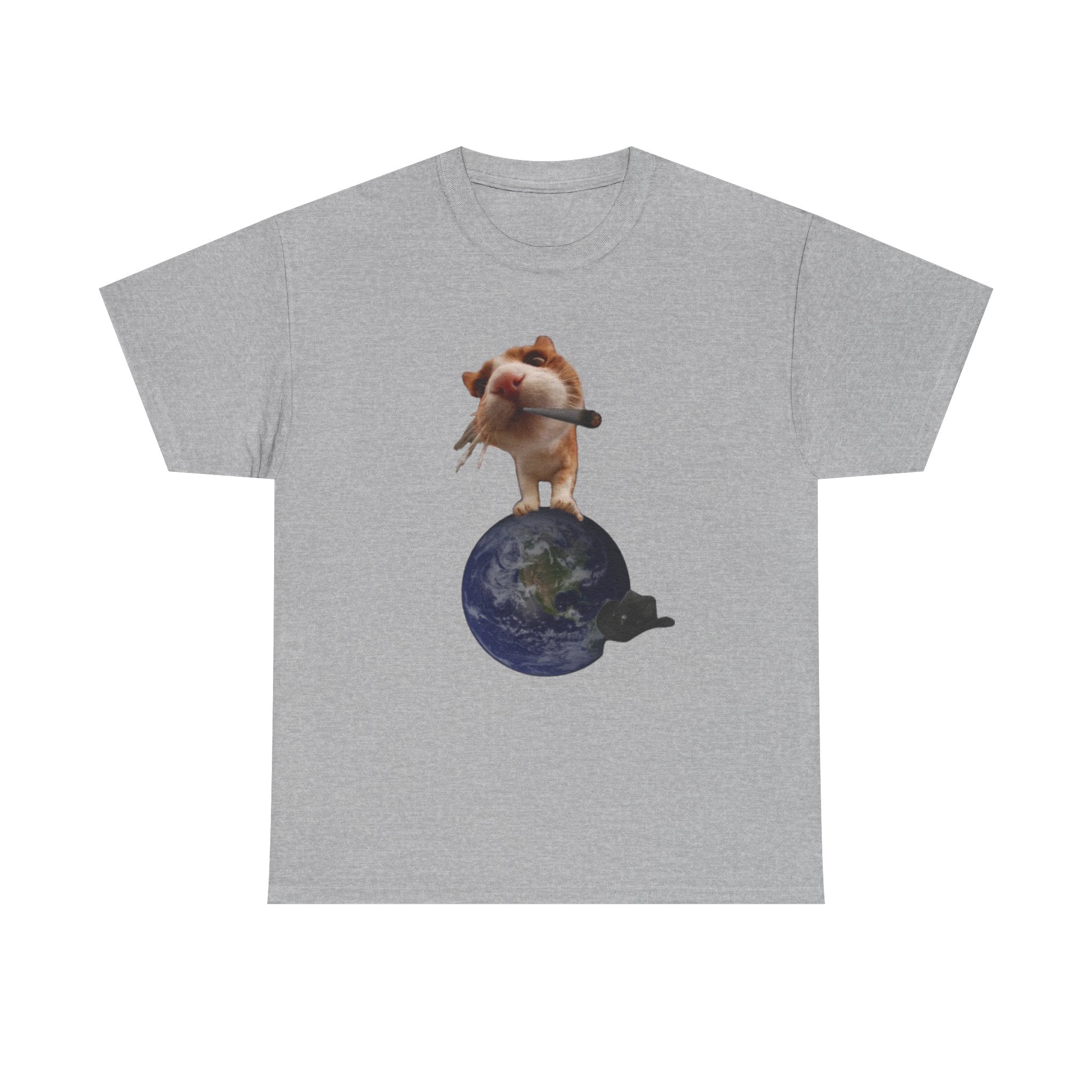 Hamster on Earth Graphic Tee — Cute Planet Animal T-Shirt