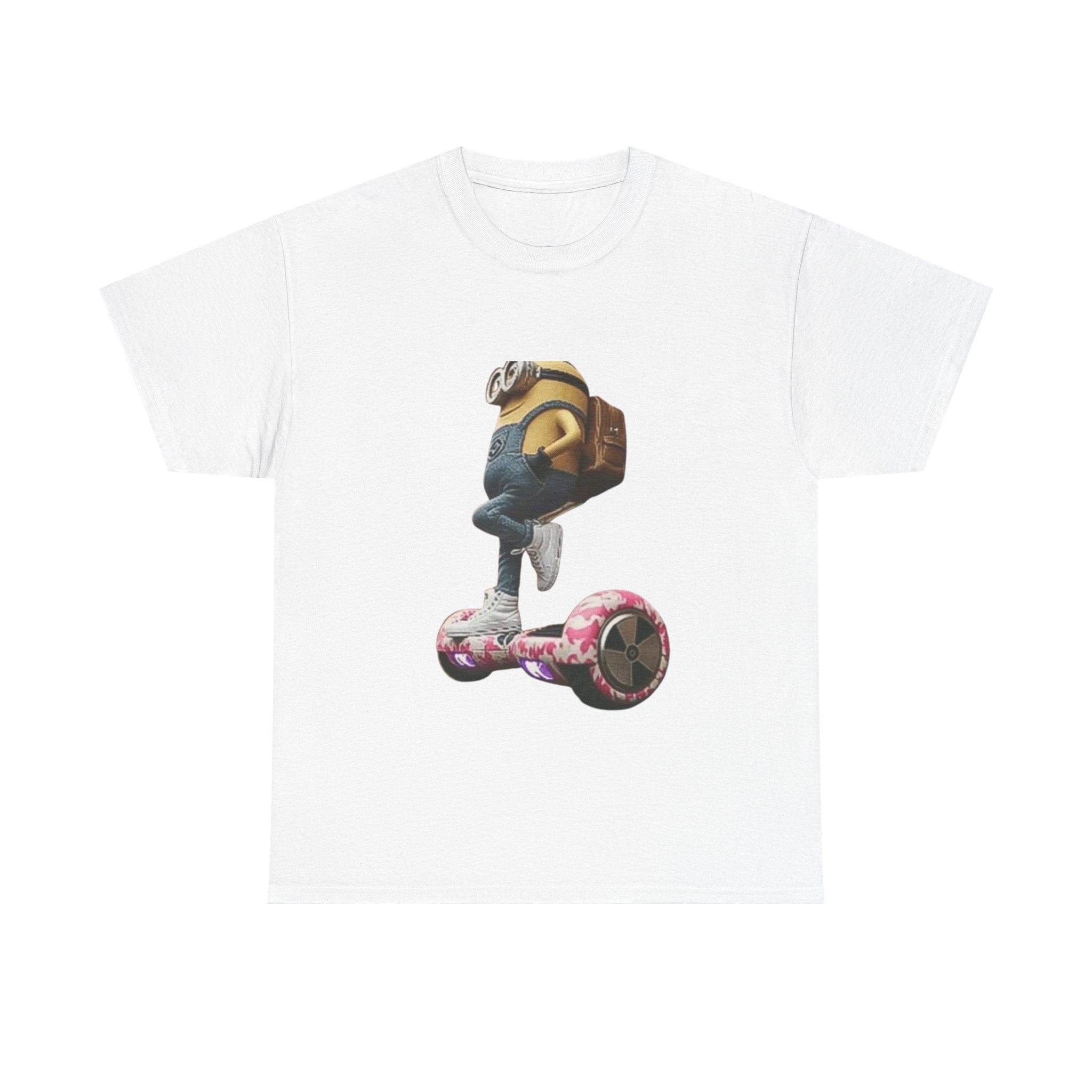 Minion Hoverboard T‑Shirt — Funny Pop Culture Graphic Tee