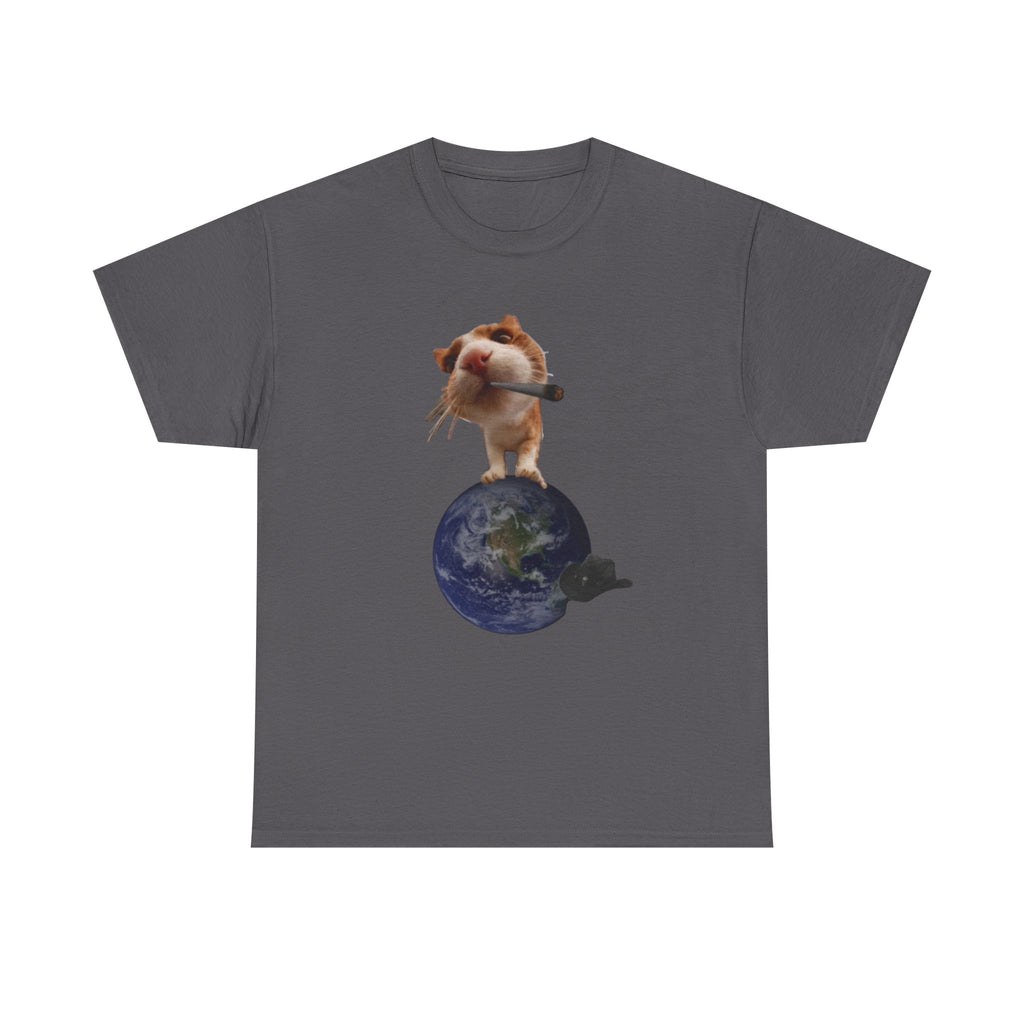 Hamster on Earth Graphic Tee — Cute Planet Animal T-Shirt