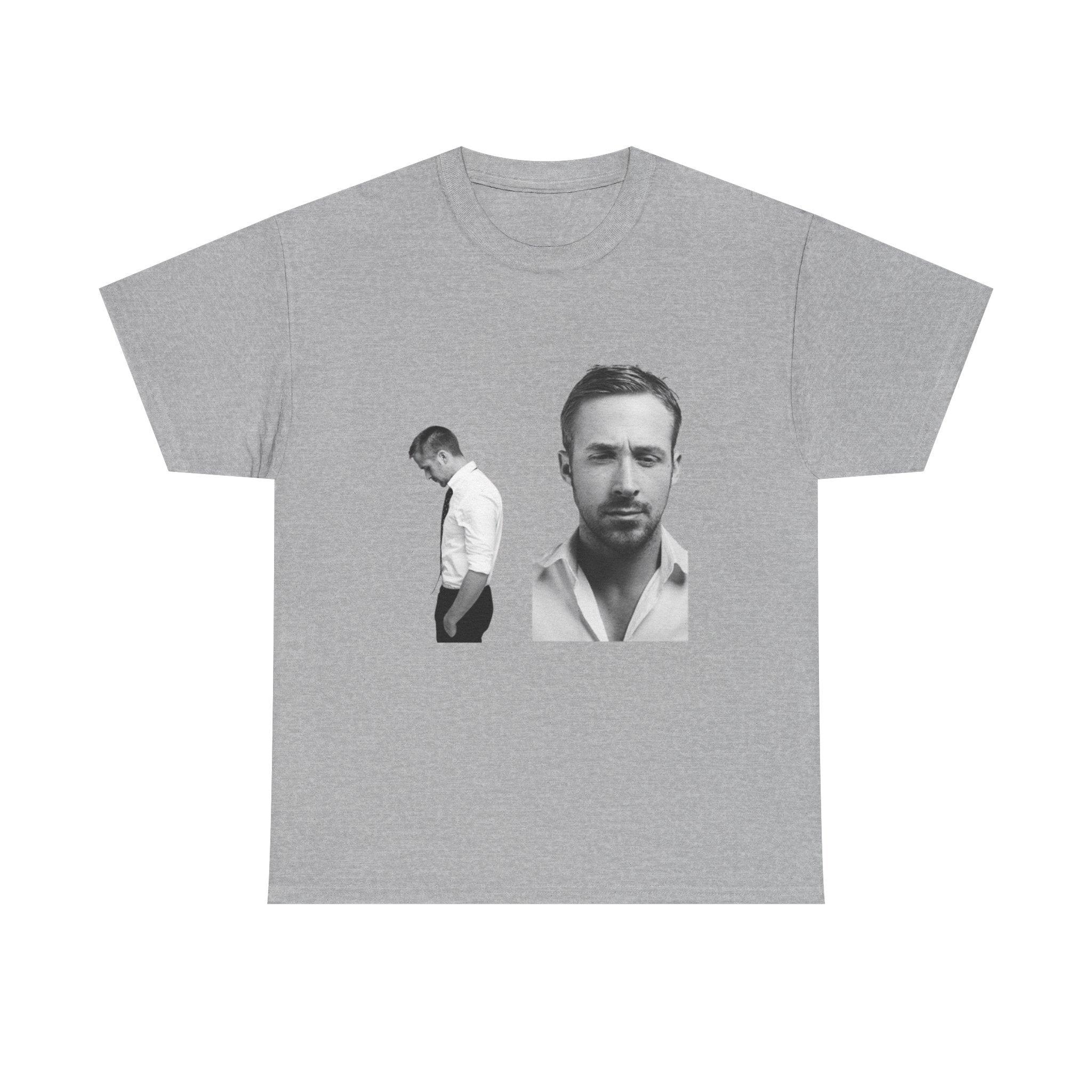 Portrait Photo Tee — Minimalist Black & White Face Print T-Shirt