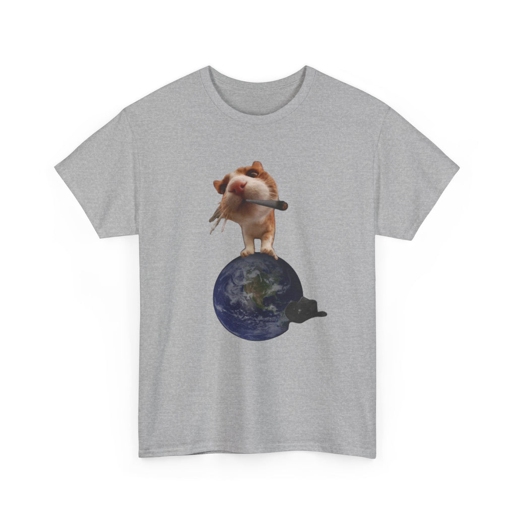 Hamster on Earth Graphic Tee — Cute Planet Animal T-Shirt