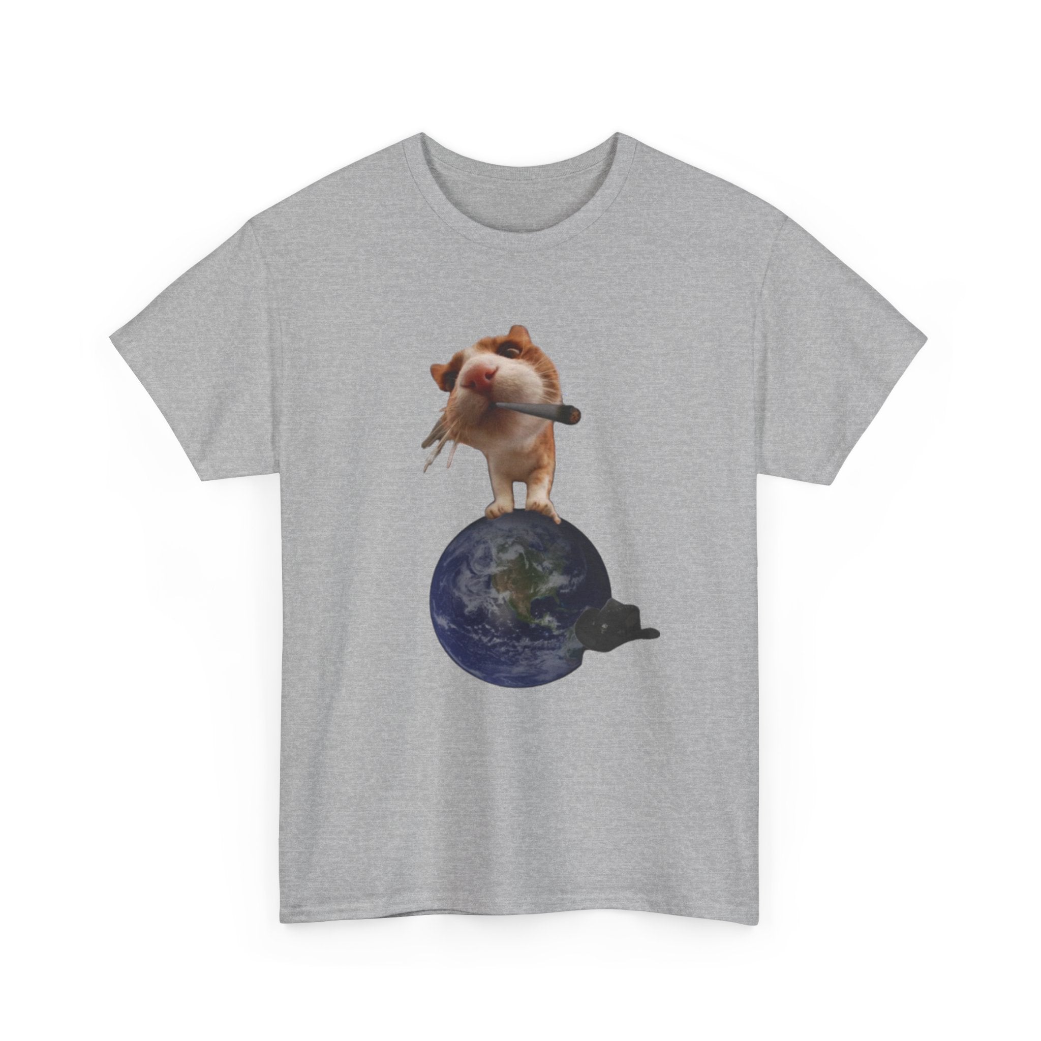 Hamster on Earth Graphic Tee — Cute Planet Animal T-Shirt