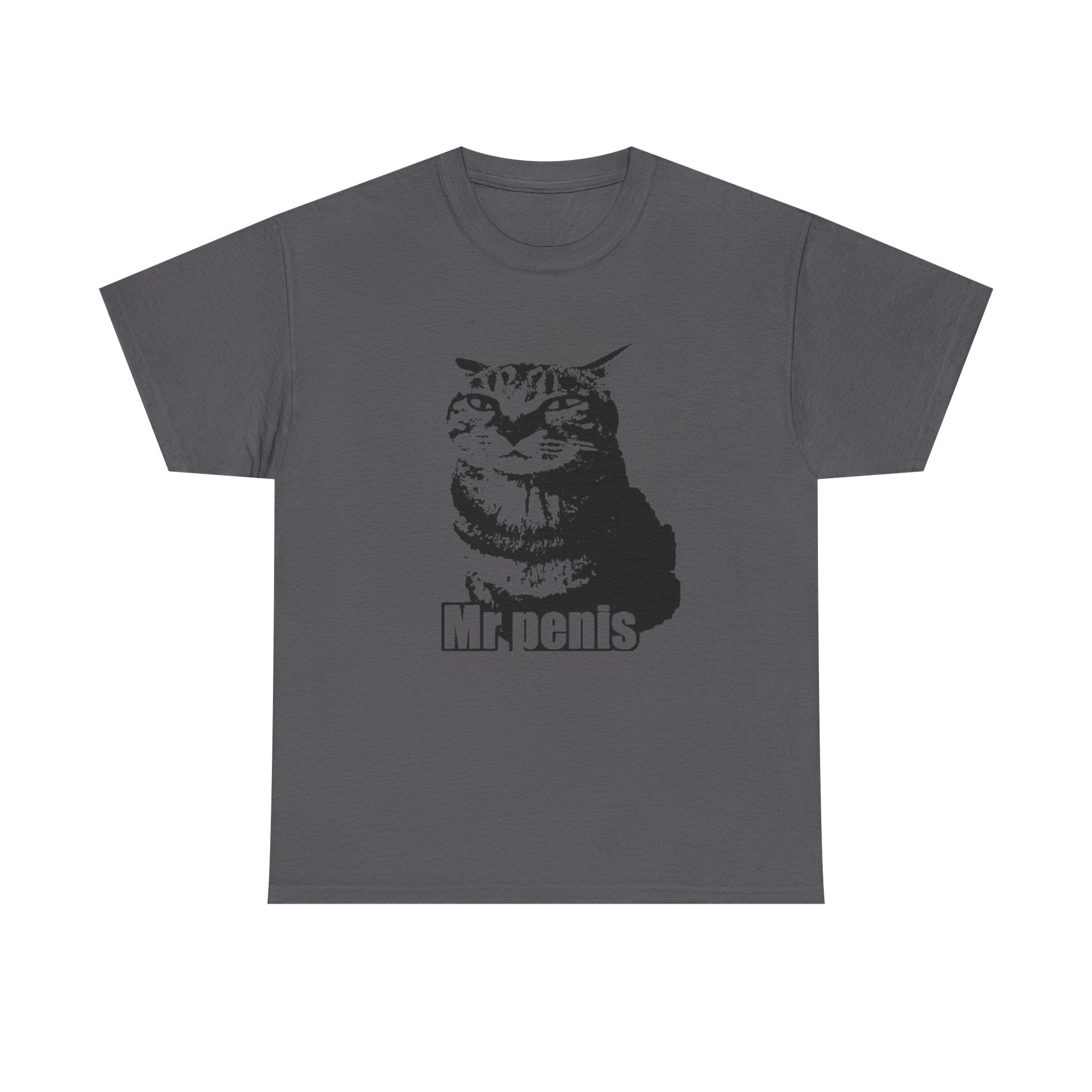 Cat Graphic Tee — Retro Stencil Cat