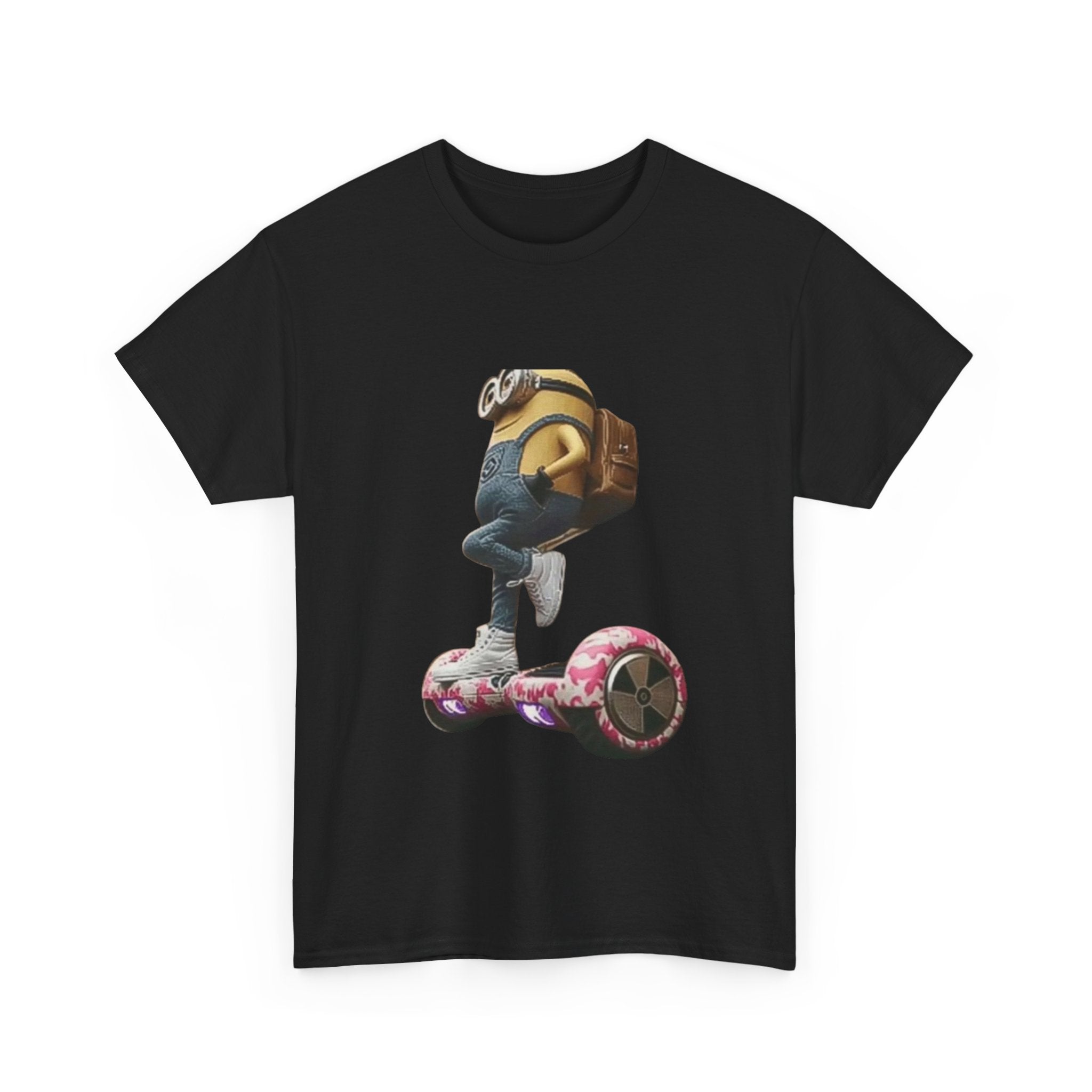Minion Hoverboard T‑Shirt — Funny Pop Culture Graphic Tee