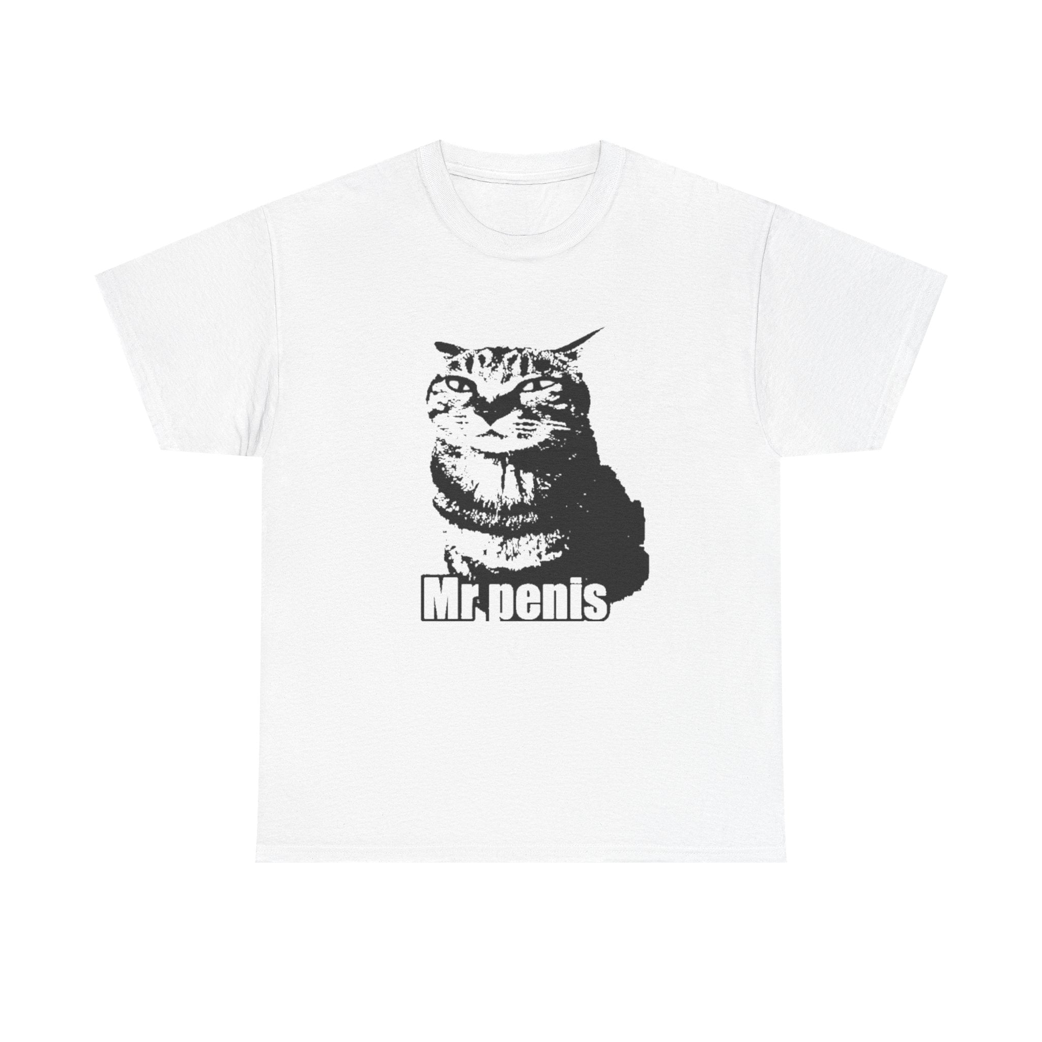 Cat Graphic Tee — Retro Stencil Cat